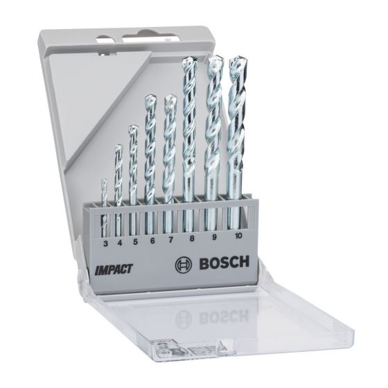 Bosch CYL-1 Impact Masonry Drill Bit Set x8 Pcs 2607018366