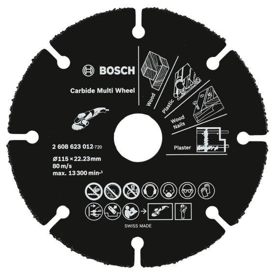 Bosch Multi Wheel Carbide Cutting Grinder Disc 115mm 2608623012
