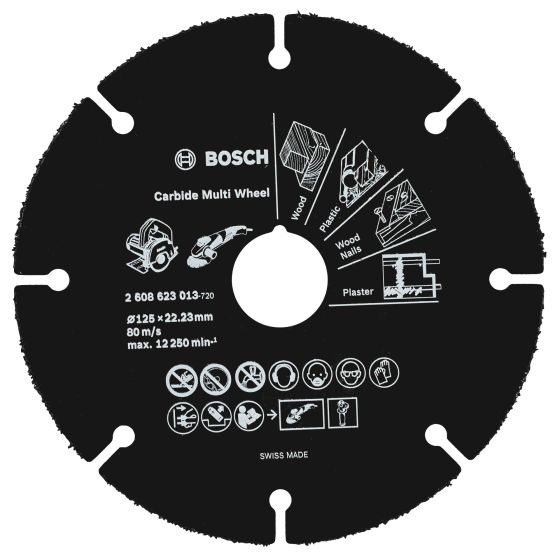 Bosch Multi Wheel Carbide Cutting Grinder Disc 125mm 2608623013