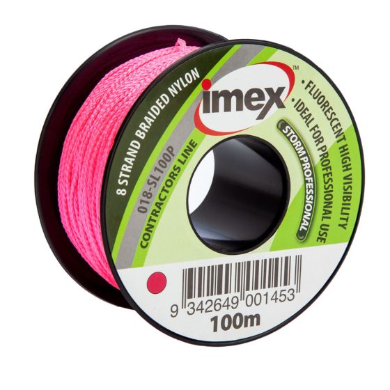 Imex 018-SL100P 8 Braid Stringline Pink 100m