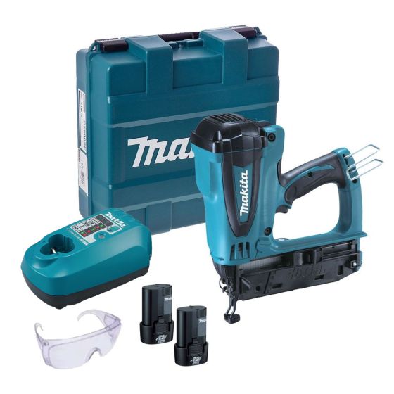 Makita GF600SE 7.2v 2nd Fix Finish Gas Nailer inc 2x Batteries in Carry Case