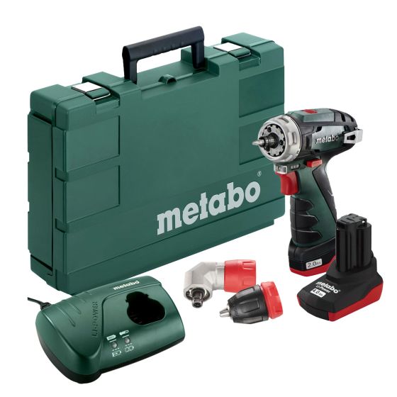 Metabo PowerMaxx BS Quick Pro 10.8v Cordless Drill Driver inc 1x 2.0Ah & 1x 4.0Ah Batteries