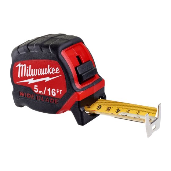 Milwaukee 4932471817 Premium Wide Blade Tape Measure 5m / 16ft